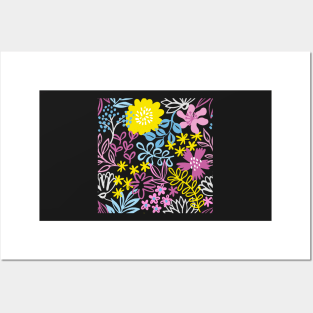 Colorful Flower Pattern Posters and Art